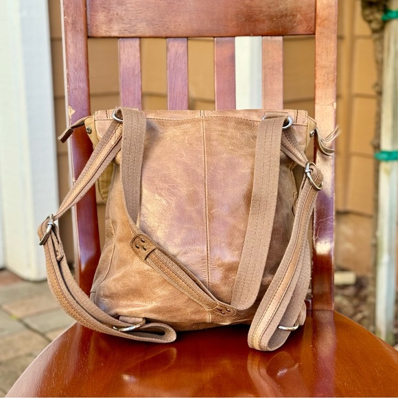 The Sak Ventura Convertible Brown Distressed Leather Bag main image 4
